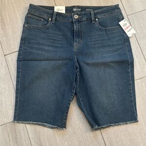 Style & Co denim Bermuda shorts size 12 NWT